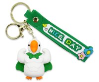 Брелок резина Гусь в плаще