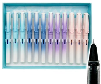 Ручка перьевая Пиши-стирай 0,5мм, синяя, корус градиент