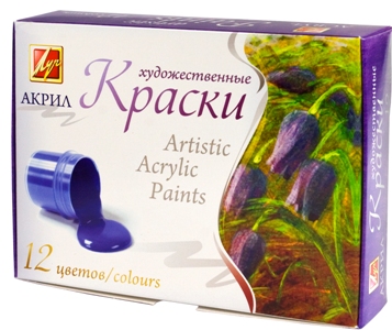 Краски акриловые 12цв. 20мл художественные