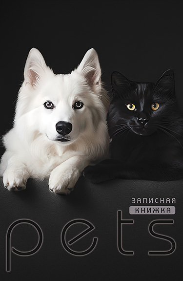 Кн.записная/гребень А5 7БЦ  96л Чёрно-белые друзья