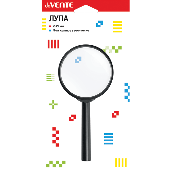 Лупа d 75мм пластик.оправа (пятикратное увеличение)