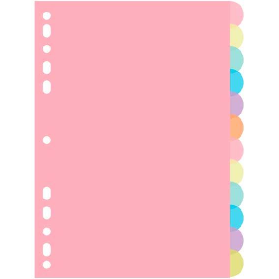 Разделитель А5_1-12 цветной Pastel