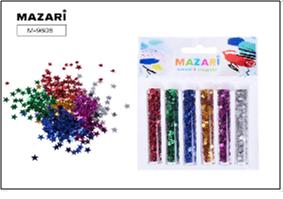 Блестки-звездочки, пластик.туба 2,5г