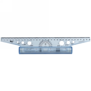 Линейка рейсшина 30см металл. ролик