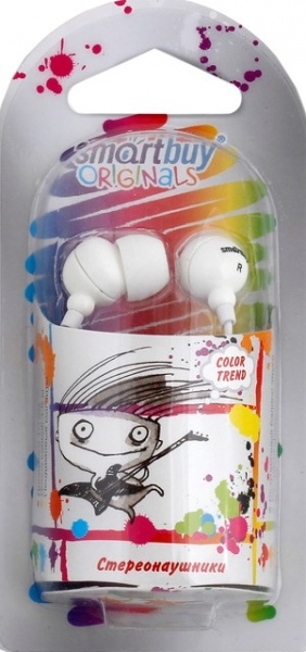 Наушники Color Trend 1200  белый  1,2м