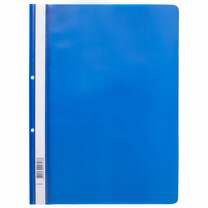 Скоросшиватель пласт.проз.верх_перфор. синий