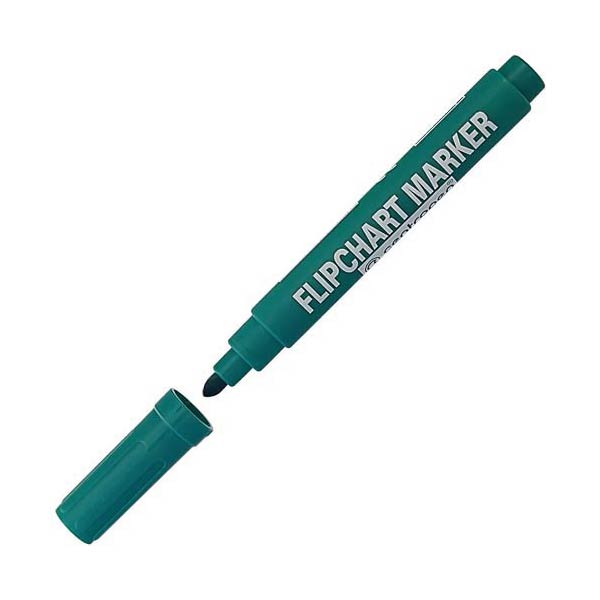 Маркер Flipchart  зеленый по бумаге