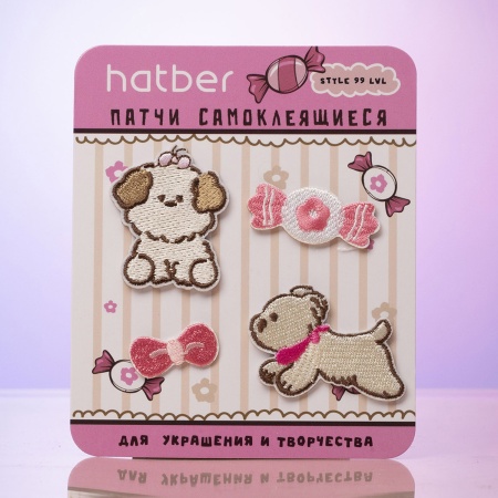 Наклейки ткань (патчи) Пушистая компания