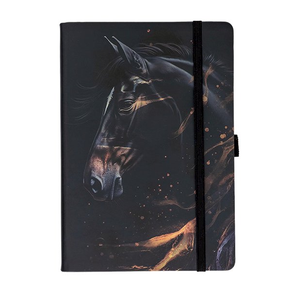 Ежедневник.2026г А5 Инт.обл. Black horse чёрный, кожзам, рез 168л
