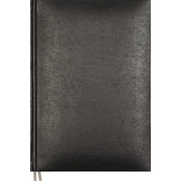 Ежедневник А5 7Бц Lancaster черный, балакрон, поролон