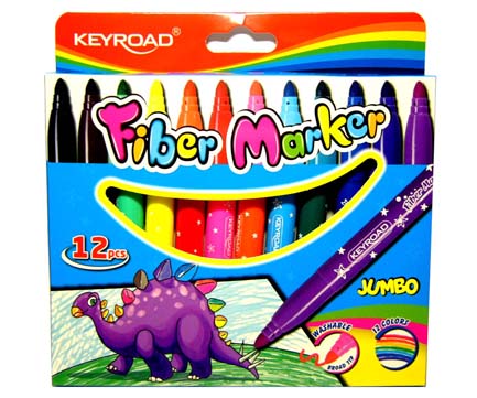Фломастеры 12цв Keyroad Jumbo утолщённые