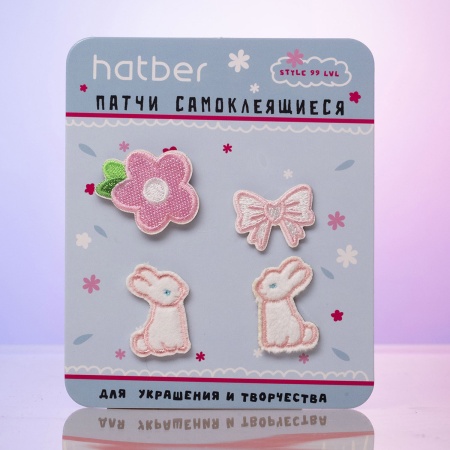 Наклейки ткань (патчи) Пушистый зайка