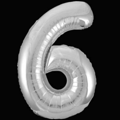 Шар возд. фольга цифра 40" 6 Silver