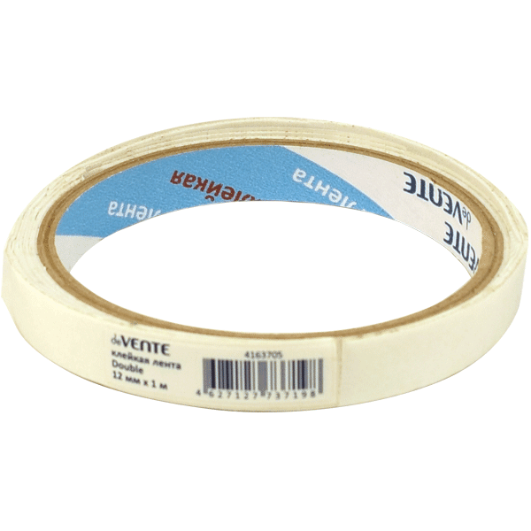 Скотч двухсторонний 12 х 1  вспен. основа