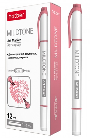 Маркер ArtMarker Mildtone Pastel  Розовый, двусторон. 1,0-4,0мм