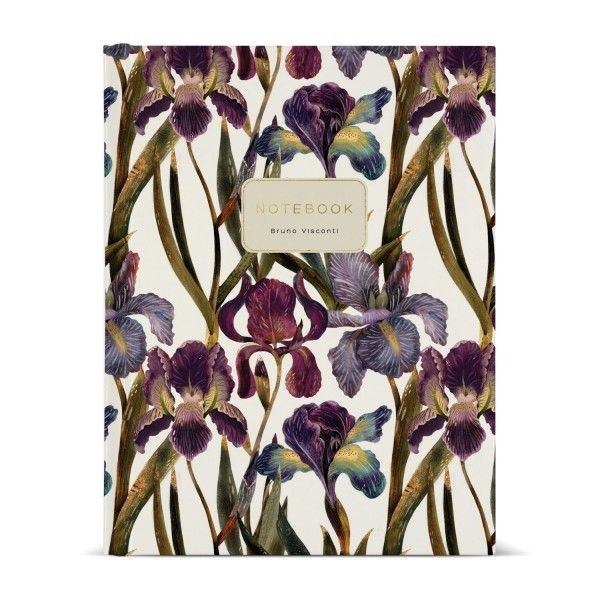 Тетрадь блок/кольцах  80л Flora. Ирисы