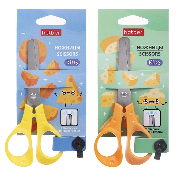 Ножницы  детск. 130мм Cheese, блистер