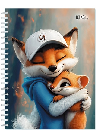 Тетрадь гребень линия 48л Обнимашки