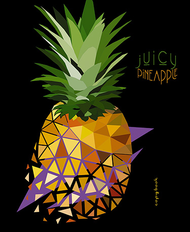 Тетрадь линия 48л Ананас