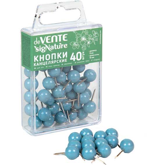 Кнопки силовые Signature 40шт. Синий,  диаметр 9 мм