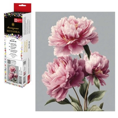 Алмазная мозаика 20*25см Три пиона