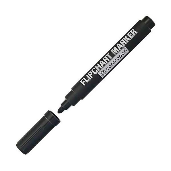 Маркер черный перманентный скошеный