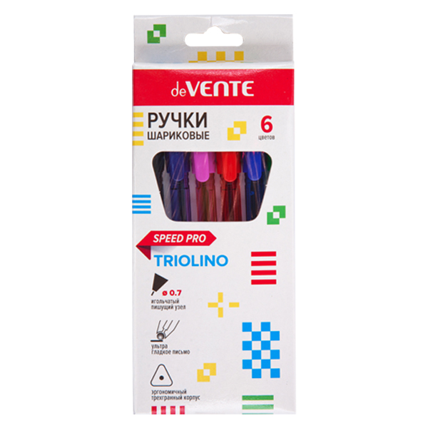 Набор шариковых ручек 6цв. Triolino Translucent