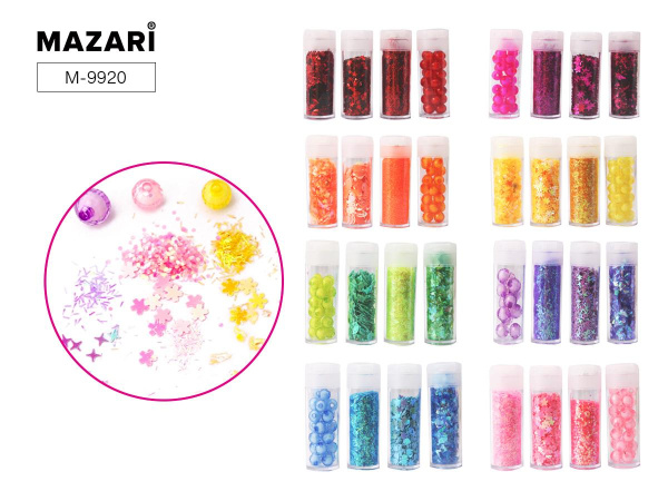 Набор д/творчества Form Mix 4шт/уп (пайетки, блестки, бусины)