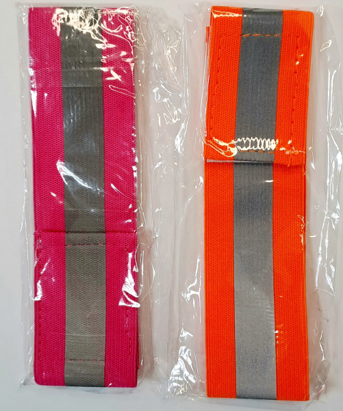 Браслет-слэп светоотражающий на липучке, ассорти