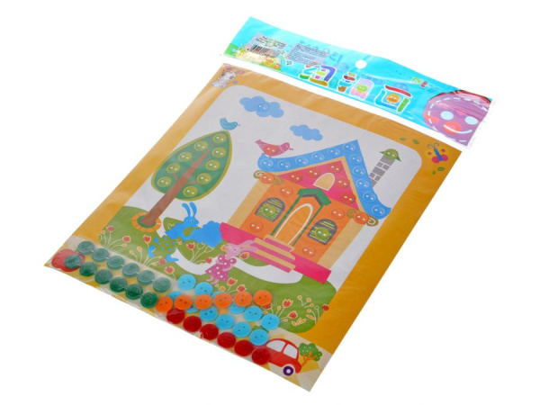 Мозаика из пуговиц А5 Домик