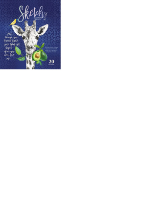 Скетчбук/гребень А5  20л Жираф, каменная бумага