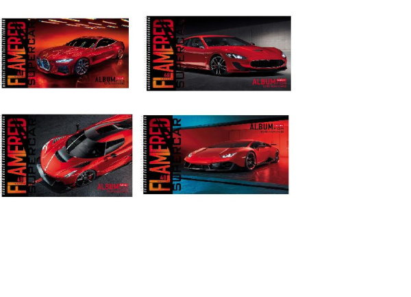 Альбом/гребень 48л REDsupercar,  перфорация