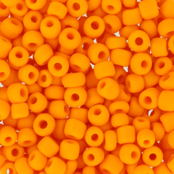 Бисер оранжевый 3мм 10гр круглый матовый (0041М-0050М)