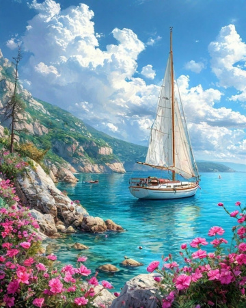Картина по номерам 40*50 см Морской бриз