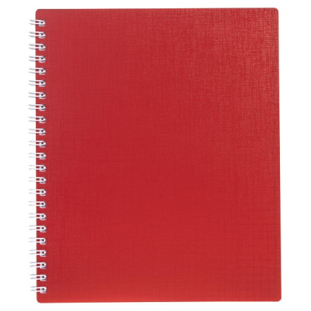Тетрадь гребень 80л Canvas красная, пластик. обл.