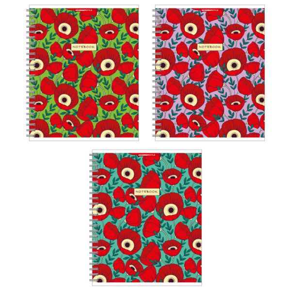 Тетрадь гребень  80л Маки