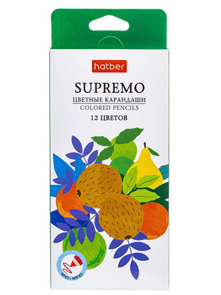 Карандаши .Акварель Supremo Aqua 12цв. круглые