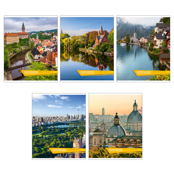 Тетрадь линия 48л Города мира