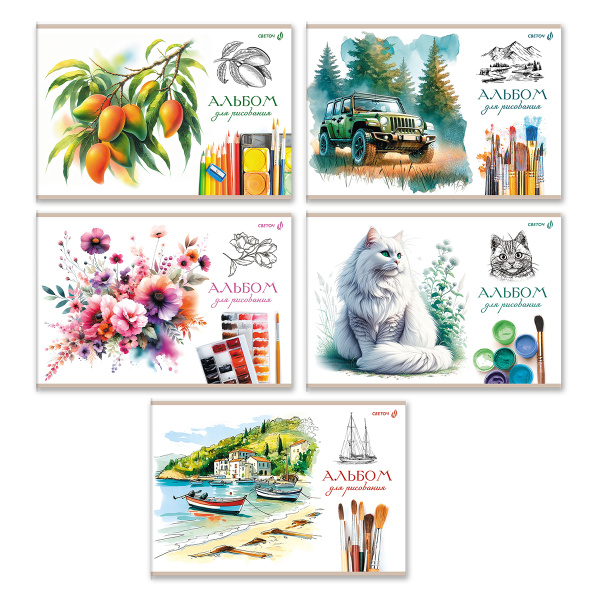 Альбом 40л Цветные зарисовки