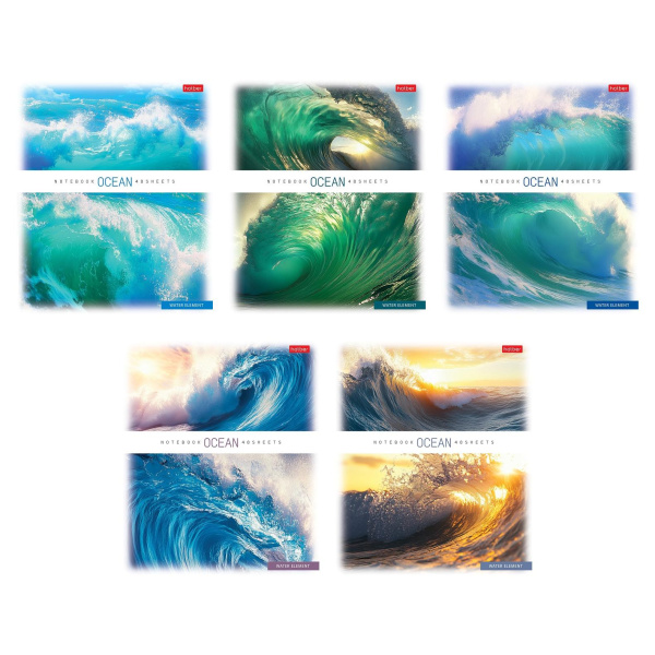 Тетрадь линия 48л Ocean, пластик обл с печатью