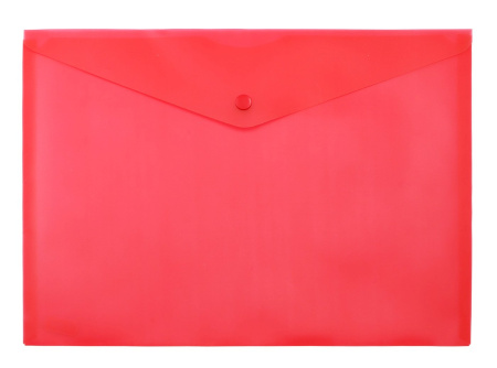 Папка-конверт кнопка А4 красная