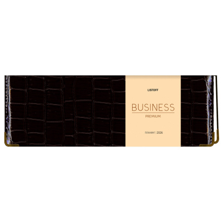 Планинг/гребень 2026г.7Бц Grand croco чёрный, кожзам, поролон, 56