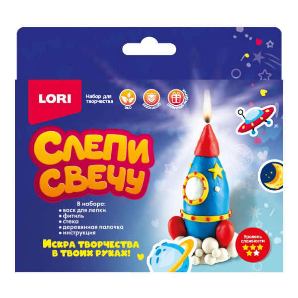 Набор д/творчества Лепим свечи "Ракета"