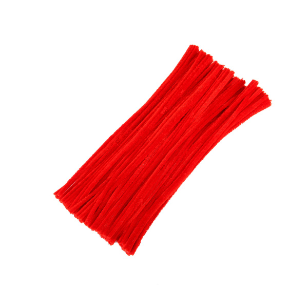 Пушистая проволока 30см/25шт Красный интенсив