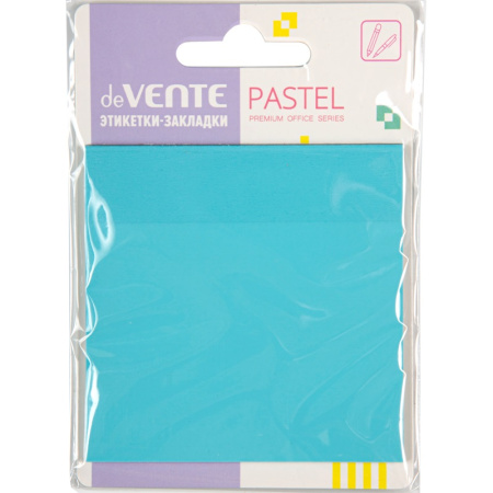 Стикер 76*76мм Pastel голубой 50л пластик полупрозрач.