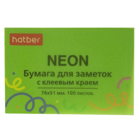 Стикер 51*75мм neon Зелёный 100л