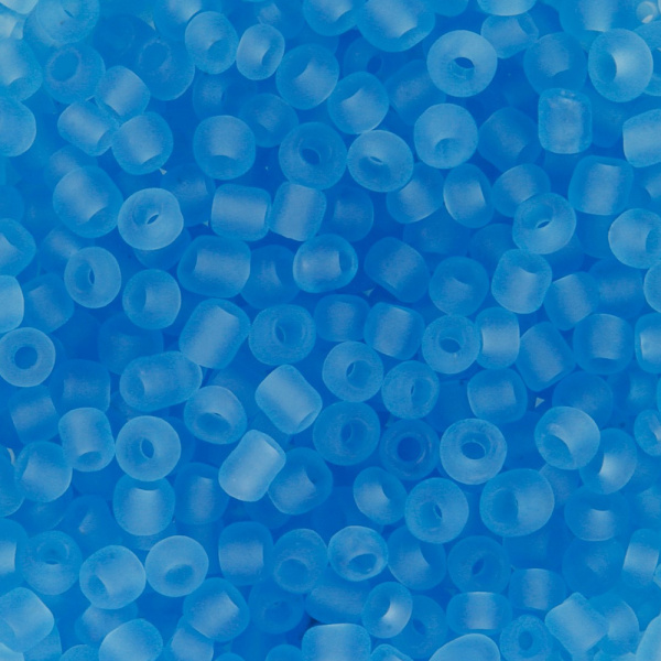 Бисер голубой 3мм 10гр круглый матовый прозрачный