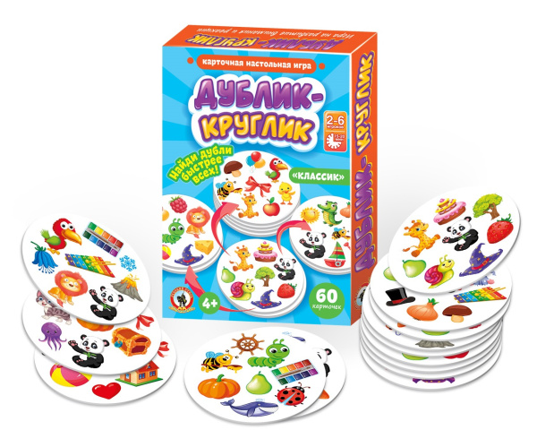 Карты игра Дублик-круглик "Классик", 60 карточек