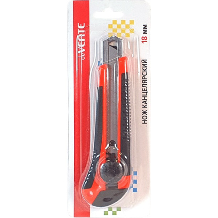 Нож канцелярский большой 18мм, металлические направляющие