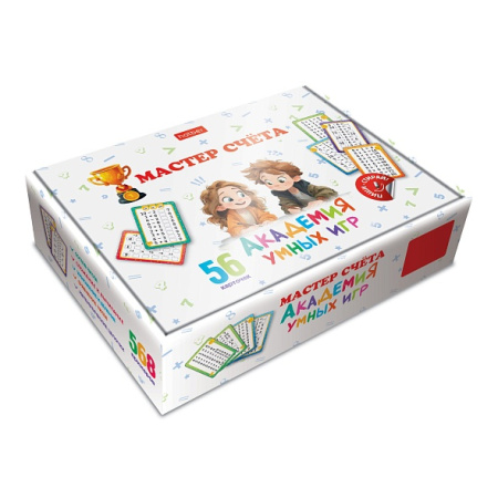 Игра настольная Пиши-стирай Мастер счёта, 56 карт.